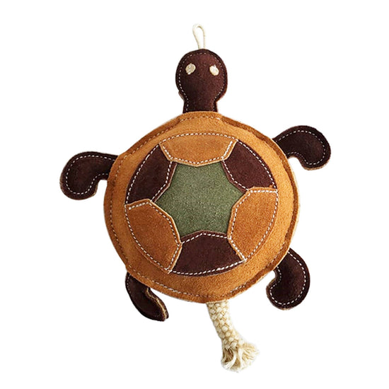 Vegan Leather Patchwork Turtle - Dog Chew Toy  Image