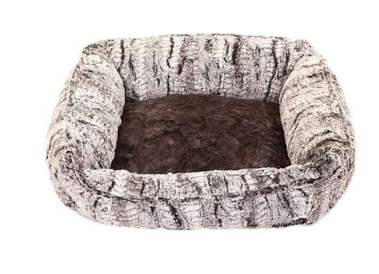 Load image into Gallery viewer, Gator with Grey Mink Lounge Bed: Medium Small Image
