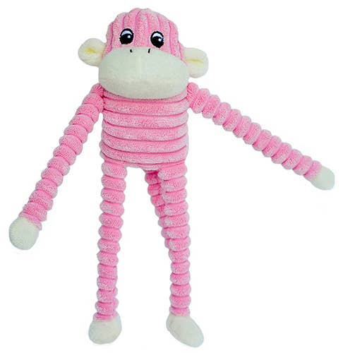 ZippyPaws Spencer Crinkle Monkey Small Pink Image