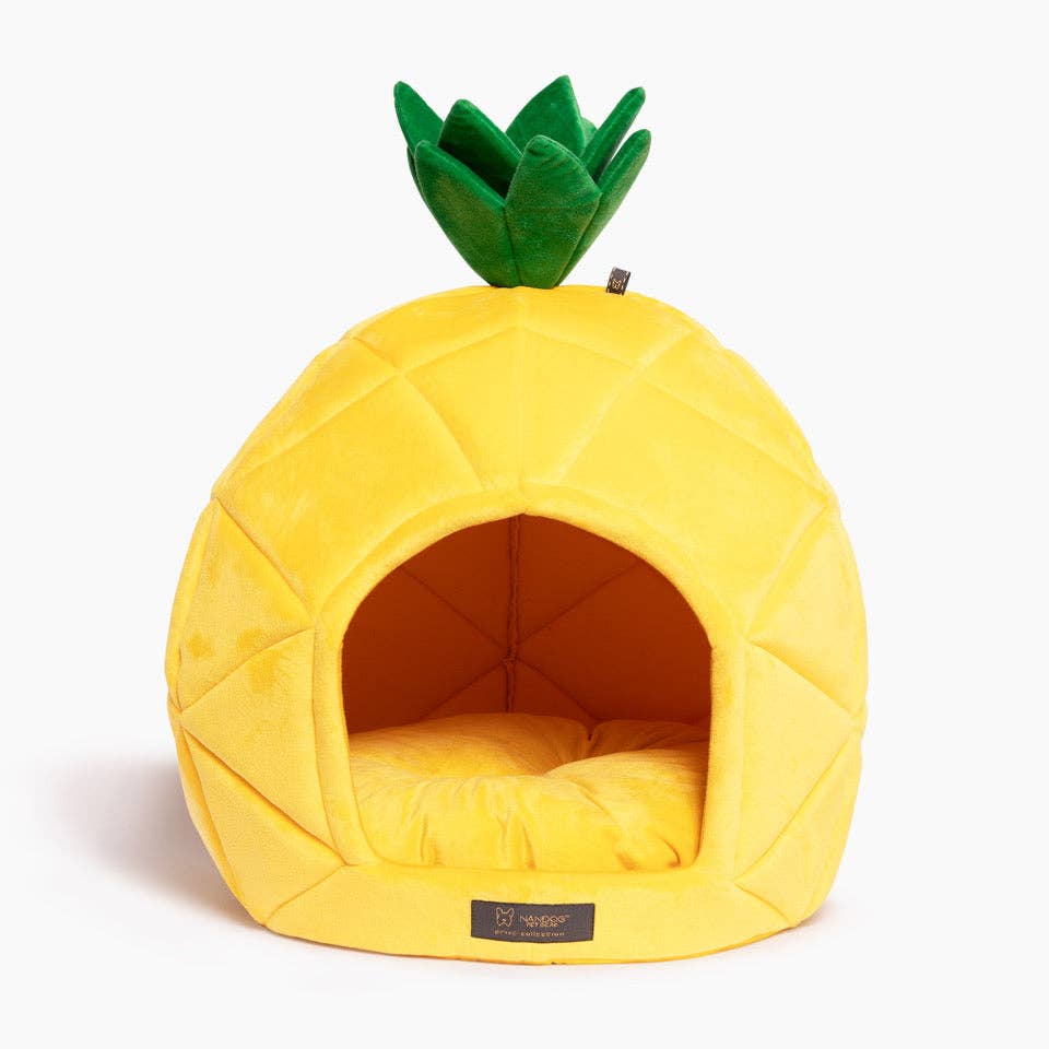Load image into Gallery viewer, Nandog Pet Gear - PINEAPPLE DOG BED / CAT HUT - LARGE  Image
