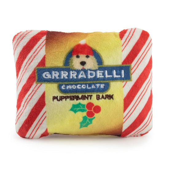Load image into Gallery viewer, Grrradelli Puppermint Bark Square Toy  Image
