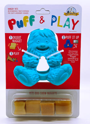
            
                Load image into Gallery viewer, Yeti Dog Chew - Yeti Puff and Play Dog Chew Toy Treat Dispenser, Blue  Image
            
        