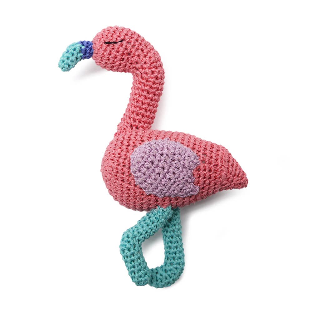 Dogo Pet Flamingo Crochet Toy  Image