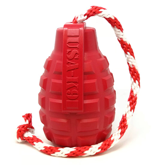 SodaPup Grenade Treat Dispenser & Chew Toys Red Image
