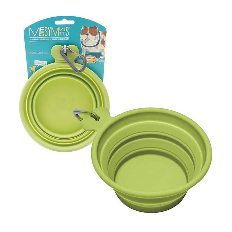 
            
                Load image into Gallery viewer, Pet Palette Distribution - Messy Mutts Silicone Collapsible Bowl - Green  Image
            
        
