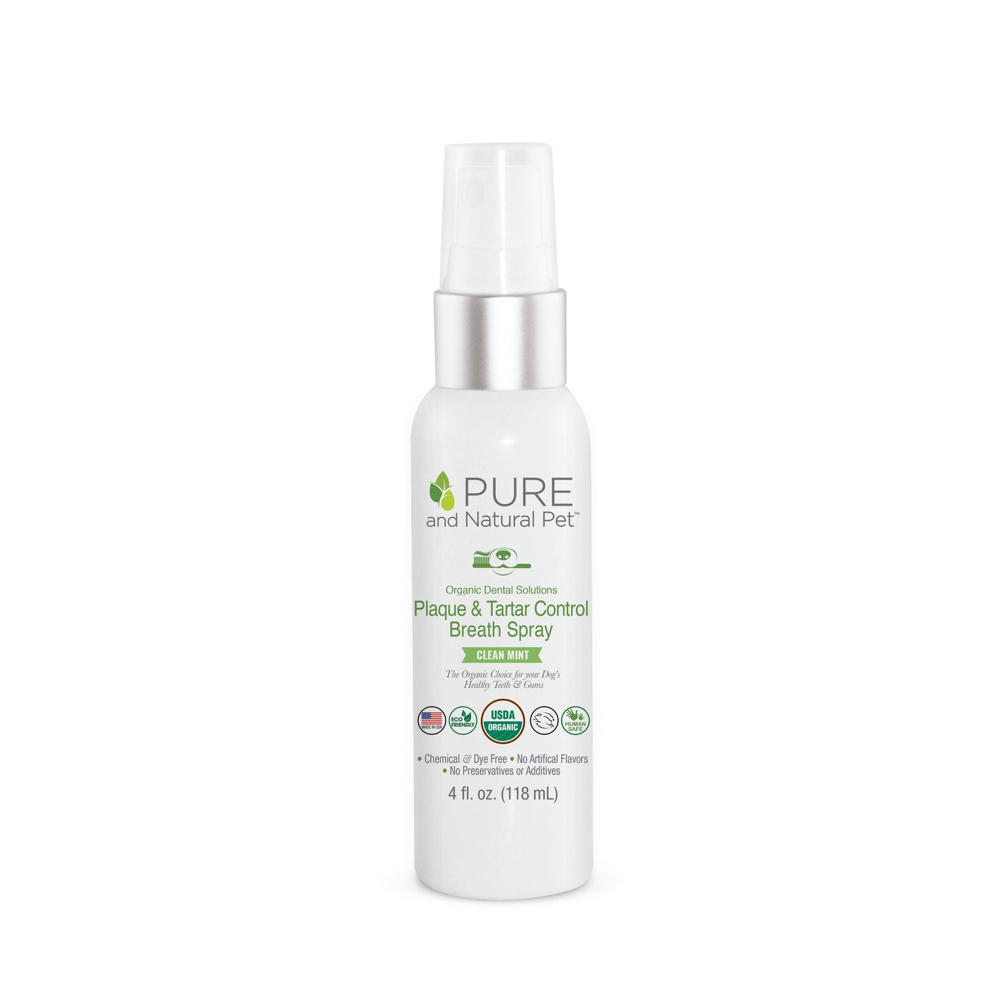 Pure and Natural Pet - Organic Plaque & Tartar Dental Control Breath Spray for Dogs  Image