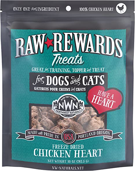Load image into Gallery viewer, Northwest Naturals Freeze-Dried Chicken Hearts 100% Natural Dog and Cat Treat 10 OZ  Image
