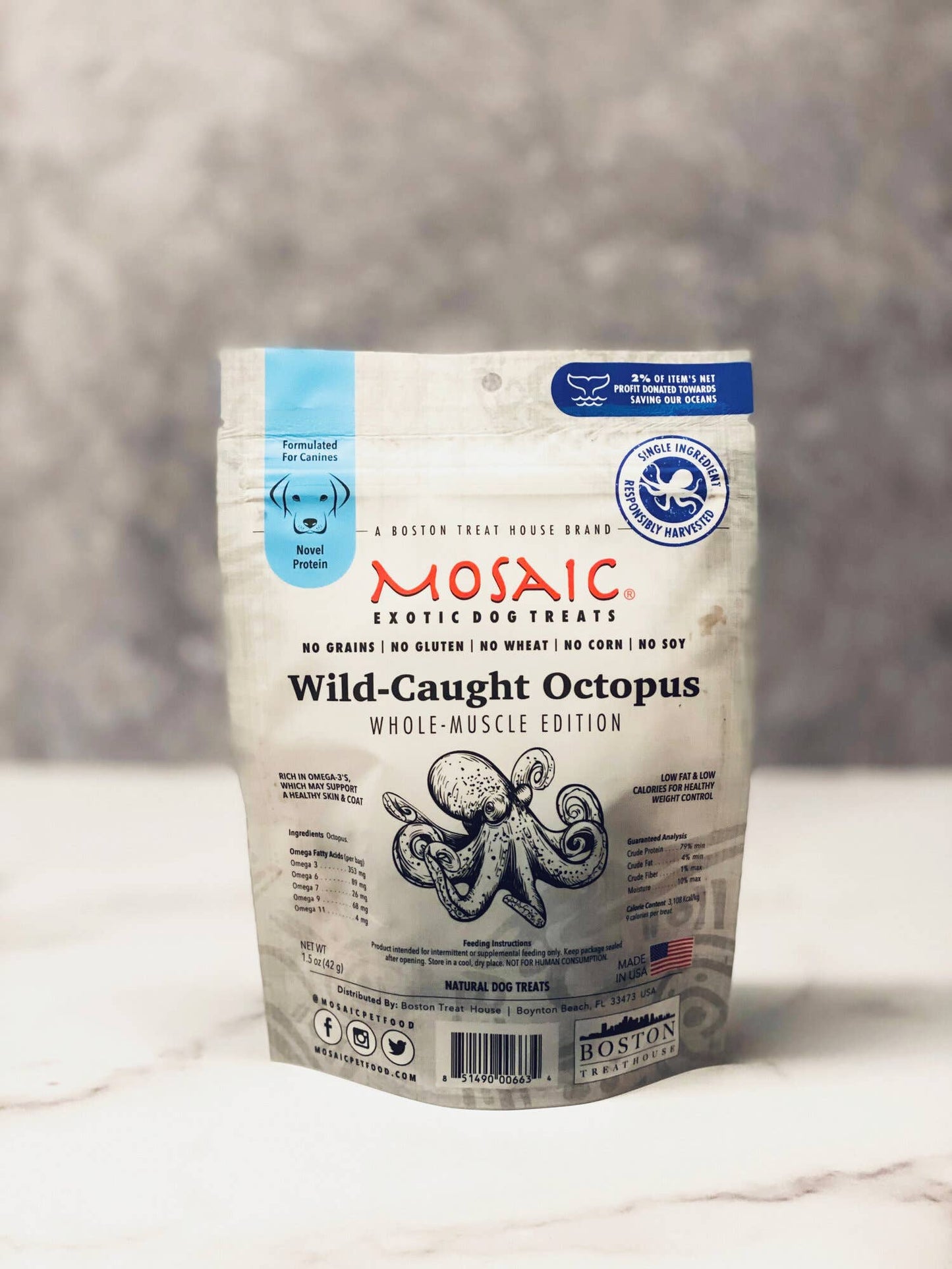 Mosaic Wild-Caught Octopus Whole Muscle Treats  Image