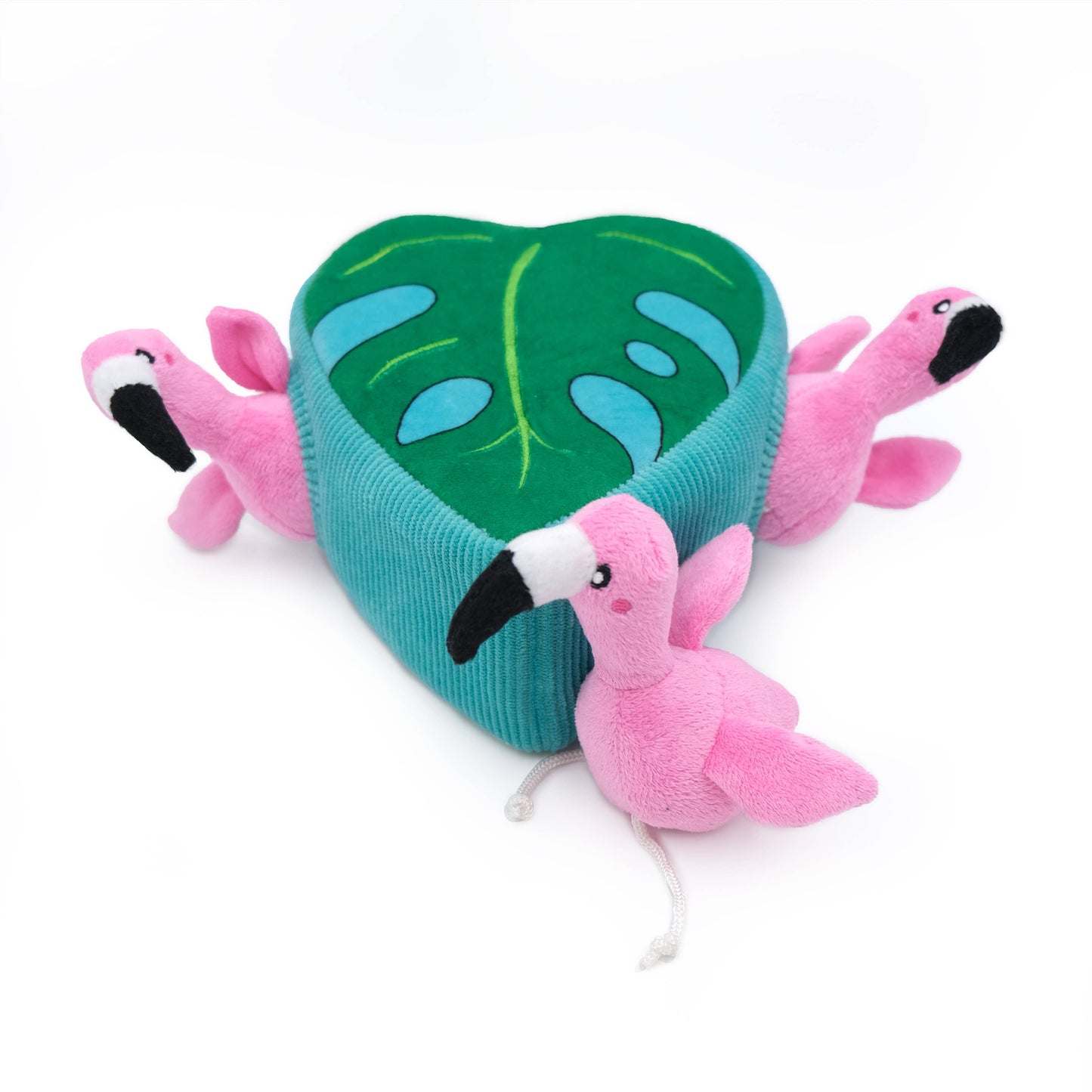 Load image into Gallery viewer, ZippyPaws - Zippy Burrow® - Flamingos in Monstera  Image
