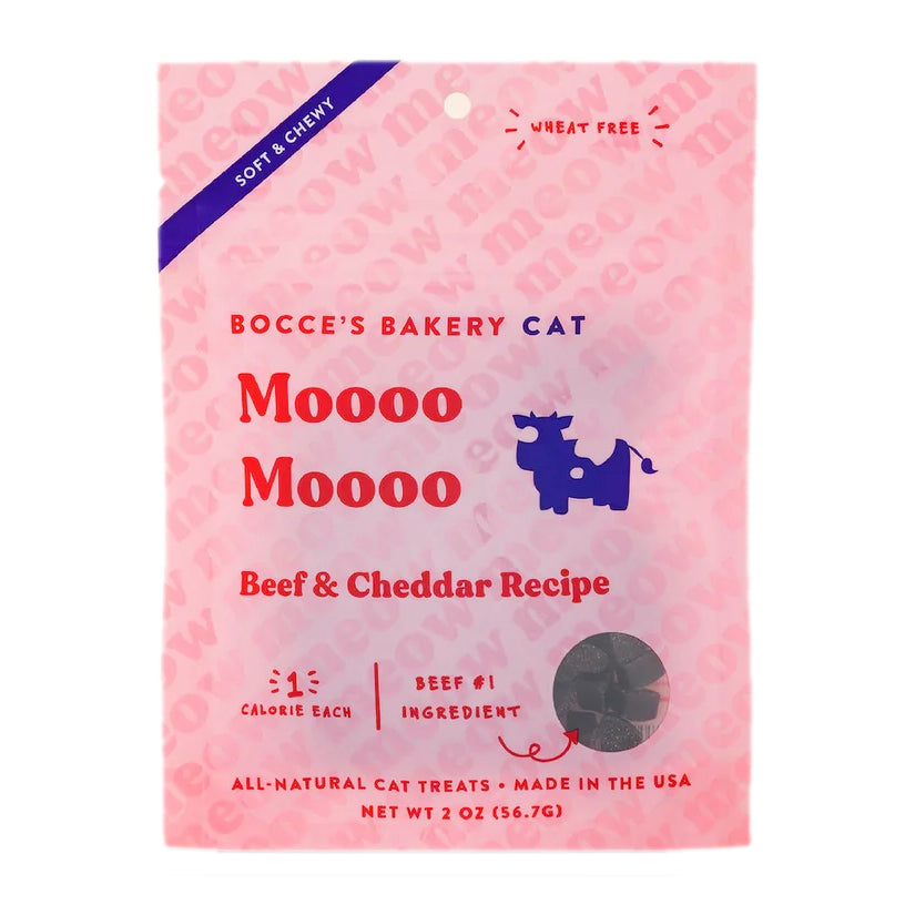 Load image into Gallery viewer, Bocce&amp;#39;s Bakery Moooo Moooo Soft &amp;amp; Chewy Cat Treats  Image
