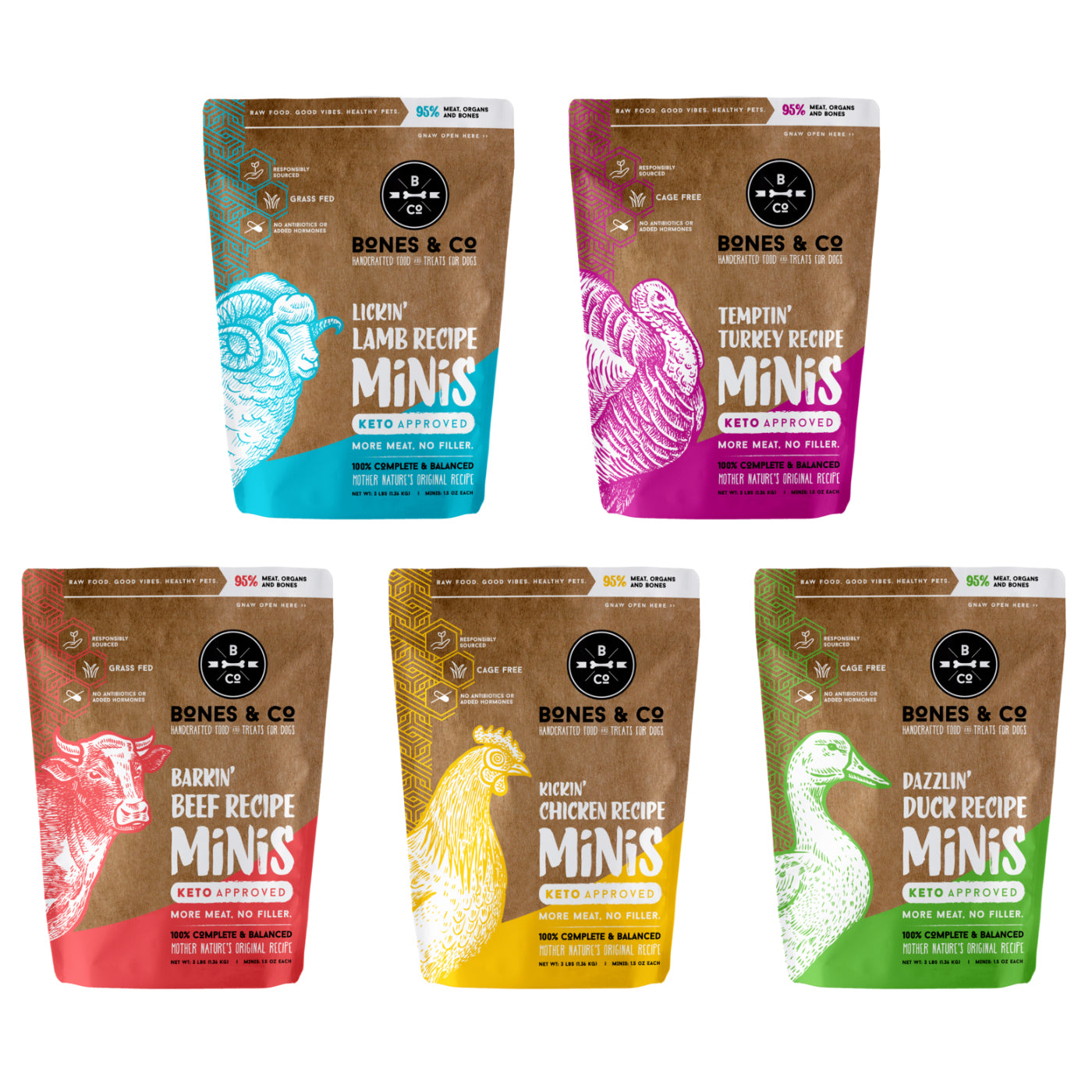 Load image into Gallery viewer, Bones &amp;amp; Co. Minis Frozen Dog Food  Image
