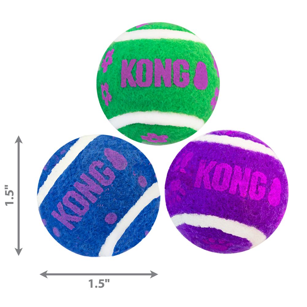 
            
                Load image into Gallery viewer, Kong Active Cat Tennis Balls with Bells  Image
            
        