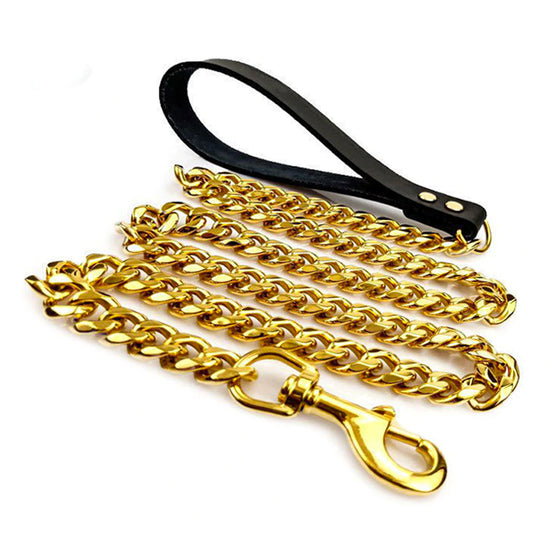 Cuban Link Chain Leashes Gold Image