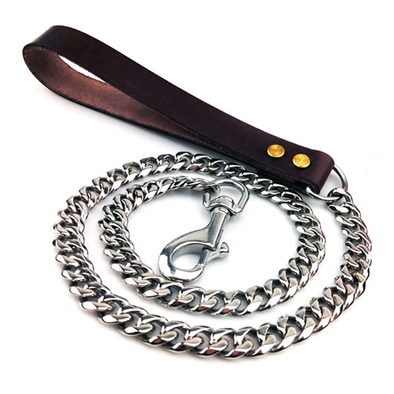 
            
                Load image into Gallery viewer, Cuban Link Chain Leashes Silver Image
            
        
