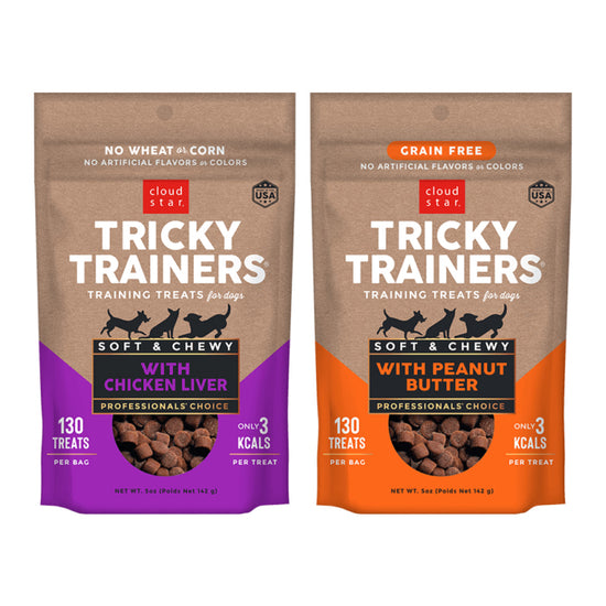 Peanut Butter Tricky Trainers Dog Treats Cloud Star Tricky