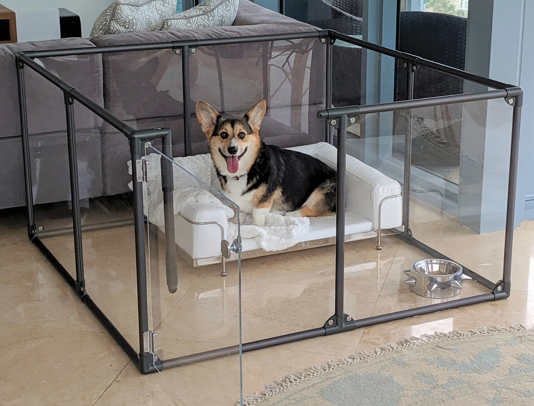 Load image into Gallery viewer, Crystal Clear Pet Pen Medium (27&amp;quot; Inch Height) Image
