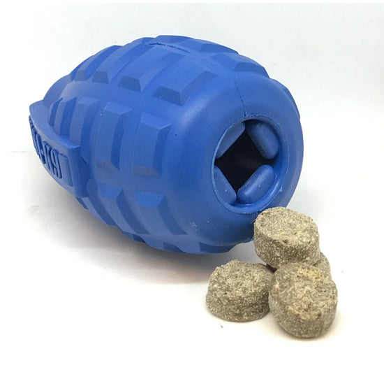 SodaPup Grenade Treat Dispenser & Chew Toys Blue Image