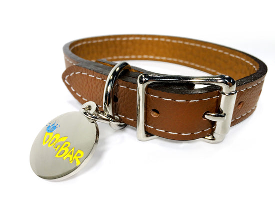 Dog Bar Tuscan Leather Dog Collar 10" long x 1/2" wide Image