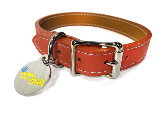 Dog Bar Tuscan Leather Dog Collar 10" long x 1/2" wide Image