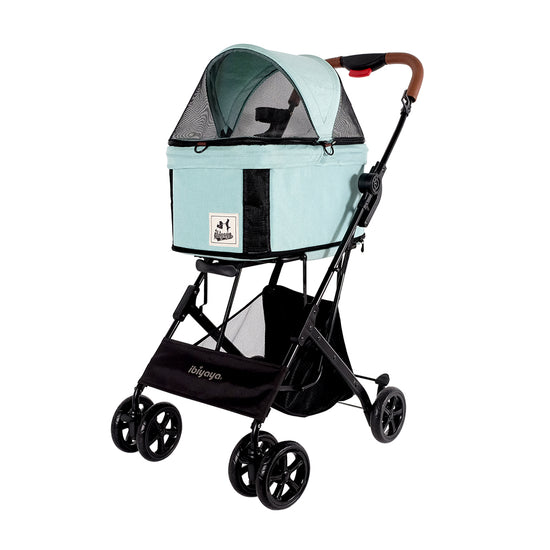 Load image into Gallery viewer, Travois Tri-Fold Travel System Stroller Mint Image
