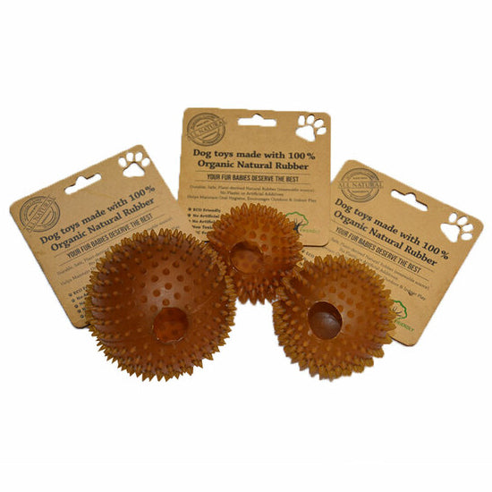 Indipets Natural Rubber Star Ball with Hole Toys  Image