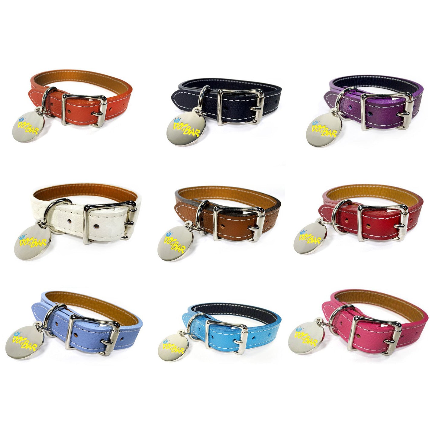 Load image into Gallery viewer, Dog Bar Tuscan Leather Dog Collar  Image
