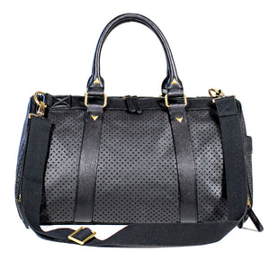 
            
                Load image into Gallery viewer, Midnight Perforated Leather Carrier  Image
            
        