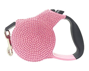 
            
                Load image into Gallery viewer, Crystal Retractable Leash Pastel pink Image
            
        