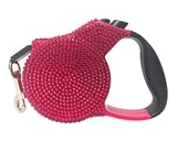 Load image into Gallery viewer, Crystal Retractable Leash Hot Pink Image
