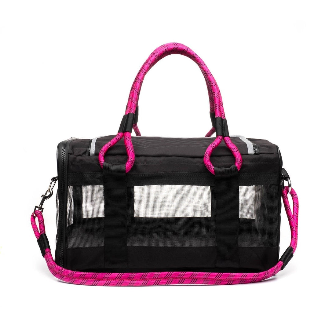 Roverlund Out-of-Office Pet Carrier Black (w/ Magenta) Image