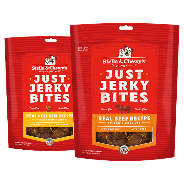 Load image into Gallery viewer, Stella &amp;amp; Chewy&amp;#39;s Just Jerky Bites Treats Beef Image
