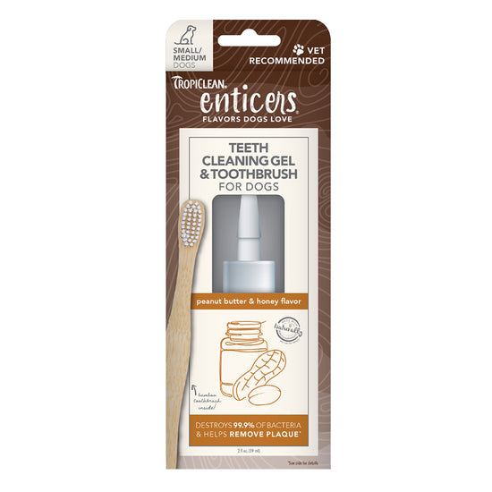 Tropiclean Enticers Teeth Cleaning Gel and Brush  Image