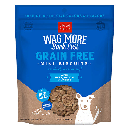 Wag More Bark Less Grain-Free Mini Biscuits Beef Bacon & Cheese Image