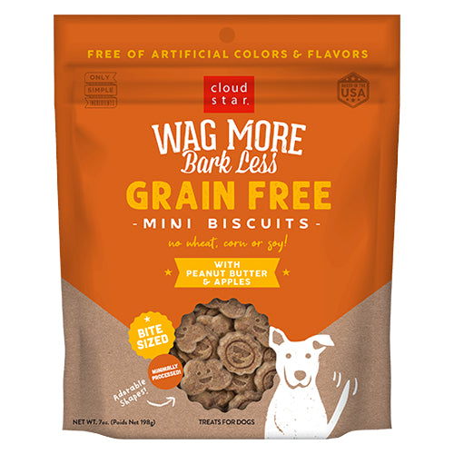 Wag More Bark Less Grain-Free Mini Biscuits Peanut Butter & Apple Image