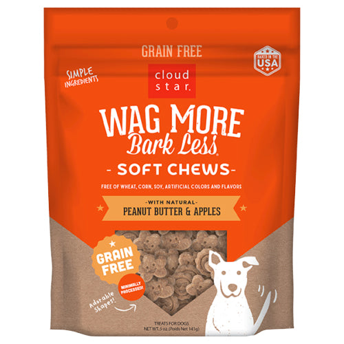 Wag More Bark Less Soft & Chewy Treats Peanut Butter & Apple Image