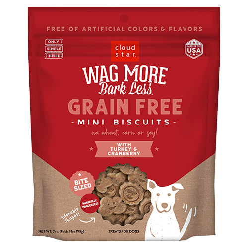 Wag More Bark Less Grain-Free Mini Biscuits Turkey & Cranberry Image