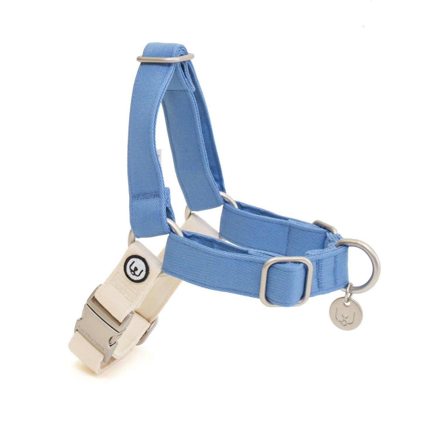 Eat Play Wag No-Pull Harnesses Blue/Ivory Image