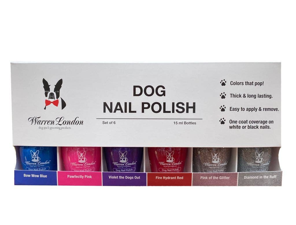 Warren London Dog Products - Dog Nail Polish In A Bottle - All 6 Colors  Image
