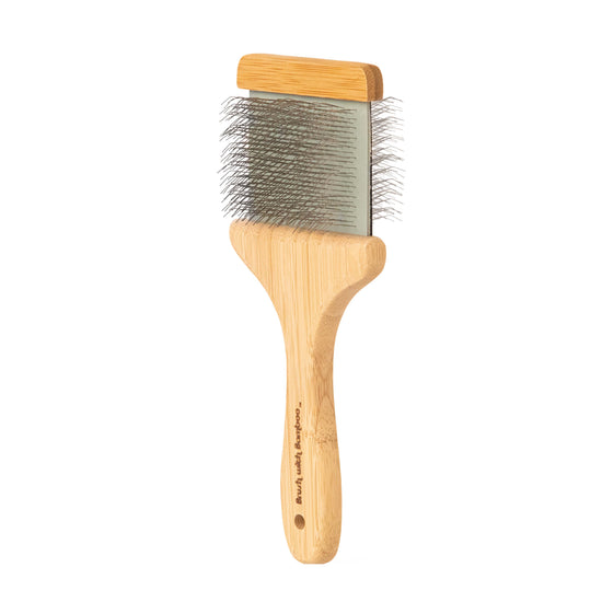 Load image into Gallery viewer, Brush With Bamboo - Bamboo Flexible Slicker Pet Brush  Image
