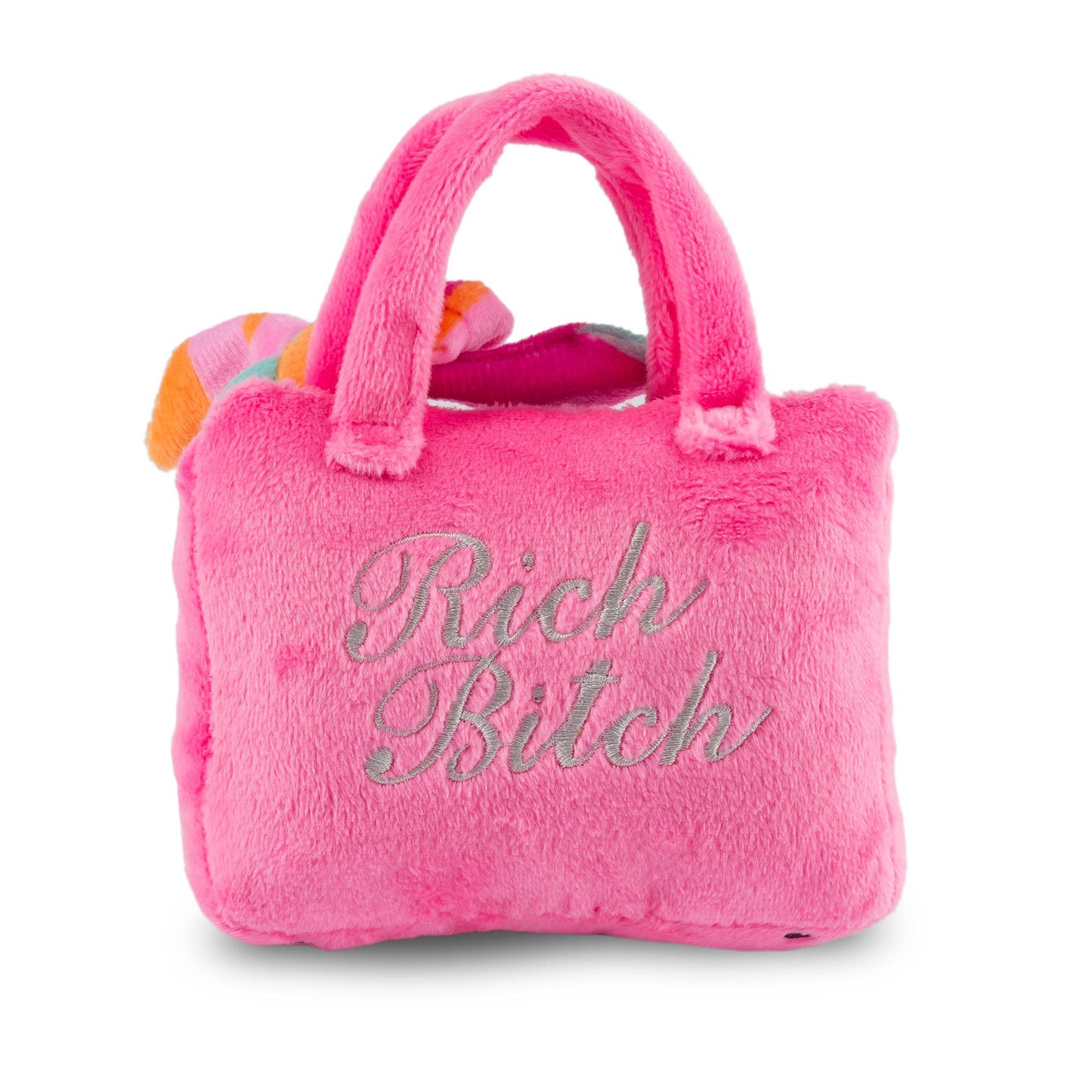 Haute Diggity Dog - Barkin Bag -  *RICH BITCH* Pink w/ Scarf - SMALL SIZE - Dog  Image