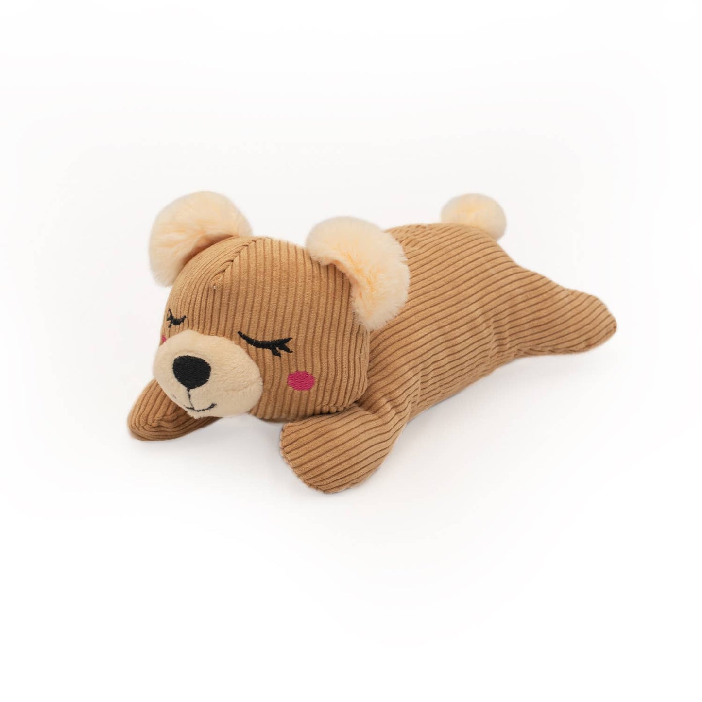 ZippyPaws - Snooziez with Shhhqueaker - Bear - Dog Toy  Image