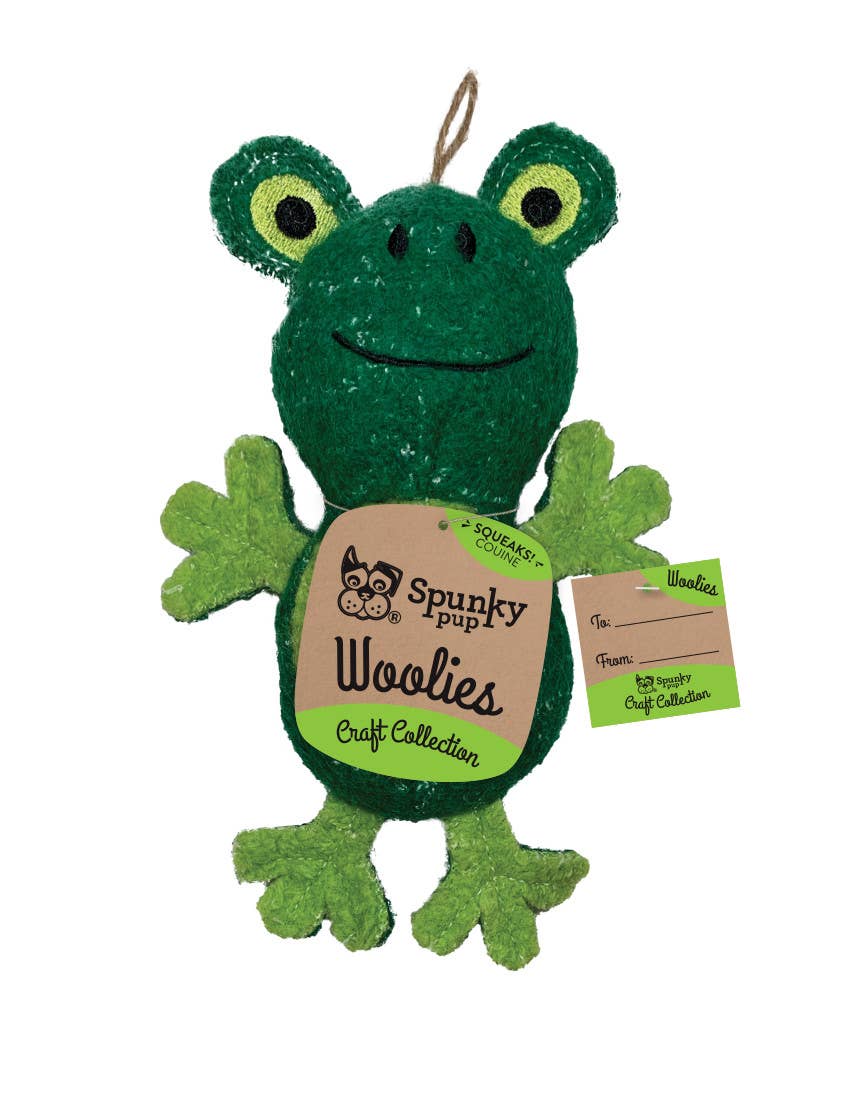 Spunky Pup Mini Woolies Toys Frog Image