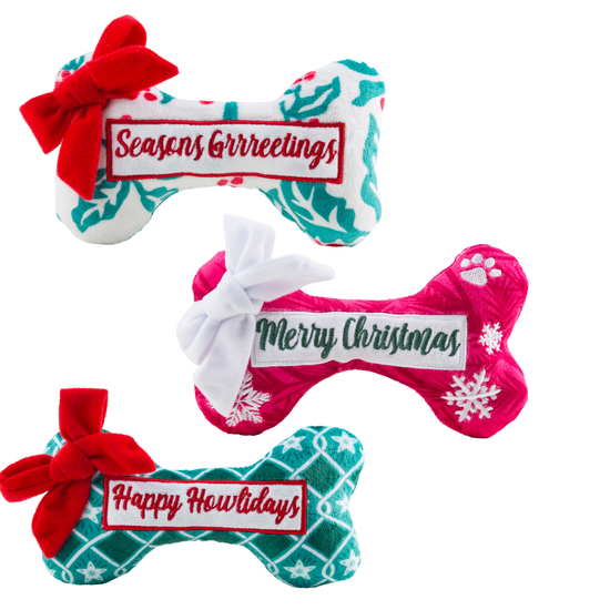 Load image into Gallery viewer, Haute Diggity Dog - Happy Pawlidays! Christmas Dog Toys Merry Christmas Image
