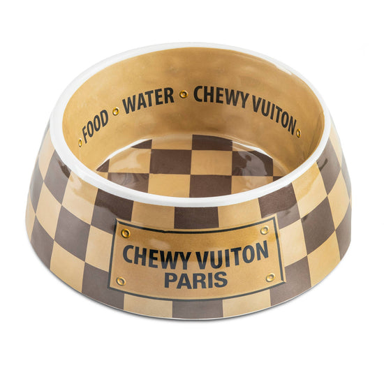 Load image into Gallery viewer, Haute Diggity Dog - Checker Chewy Vuiton Bowl - 3 Sizes!!  Image
