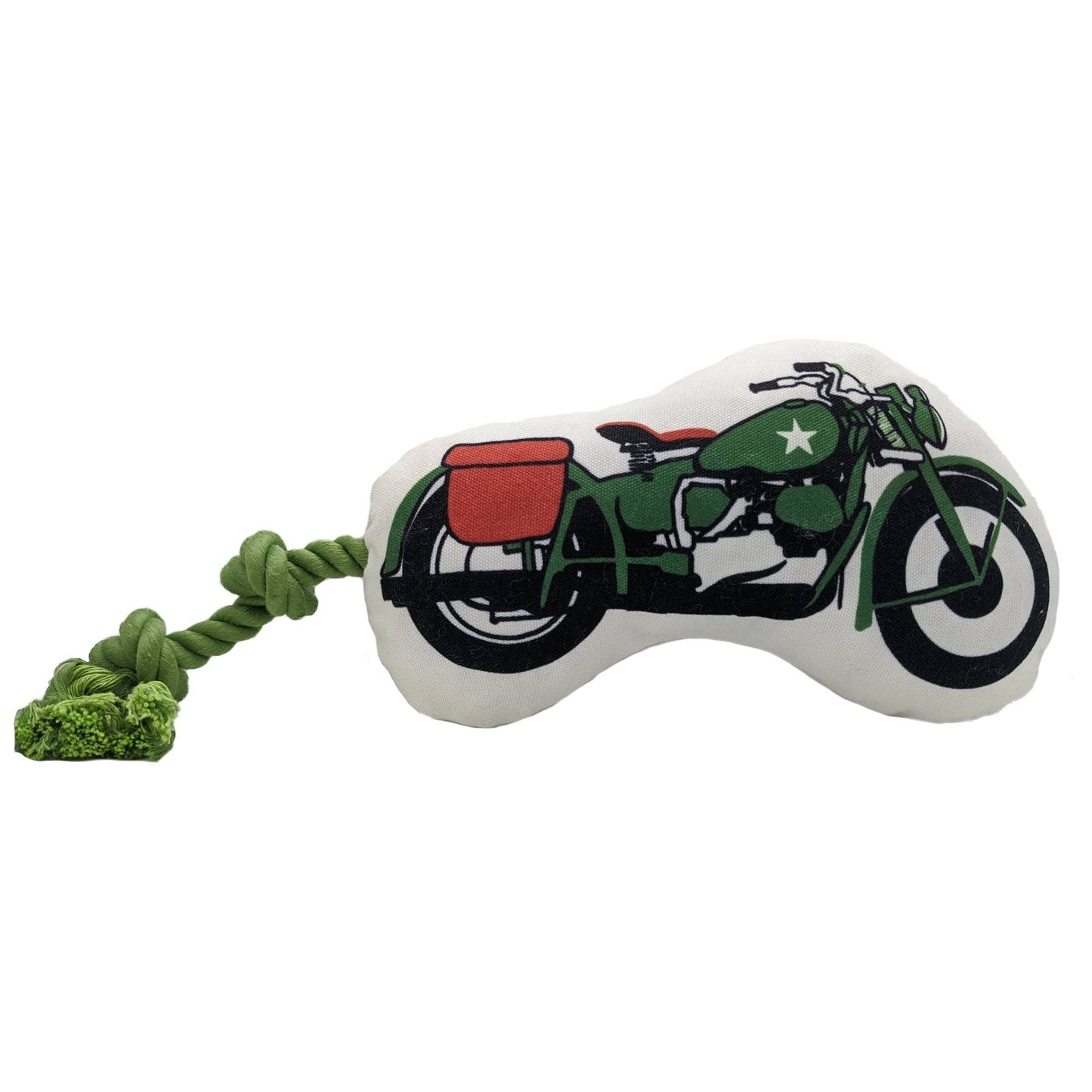 Retro Army Plush Dog Toys Motorcycle Image