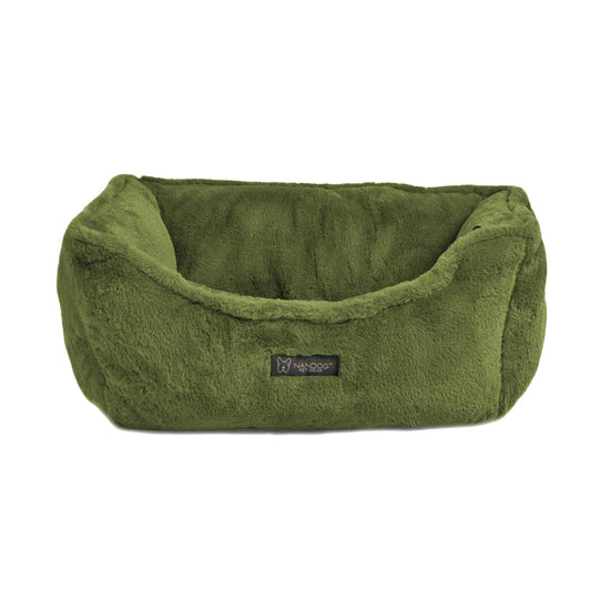 Load image into Gallery viewer, Nandog Pet Gear - CLOUD REVERSIBLE PET BED - OLIVE GREEN  Image
