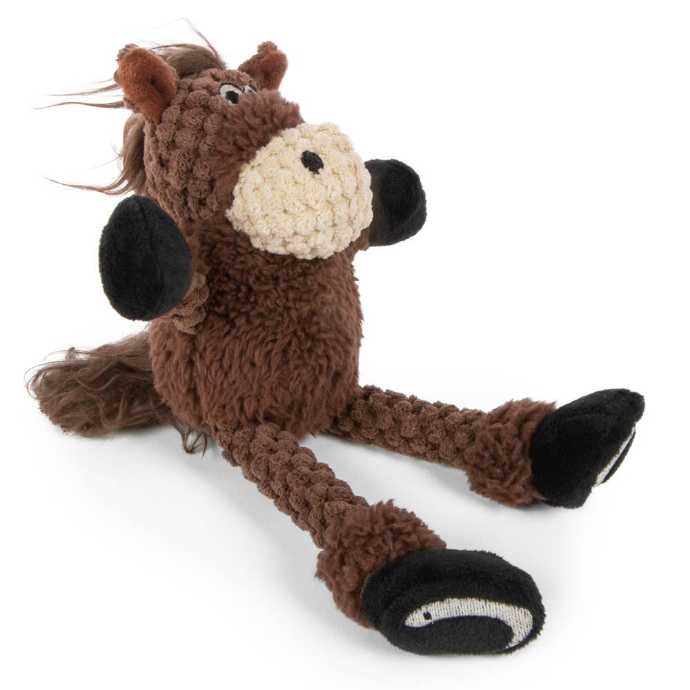 GoDog Just For Me Checkers Skinny Horse w/Chew Guard Dog Toy  Image