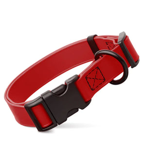 
            
                Load image into Gallery viewer, Dog Bar Super Soft Rubber Waterproof Collars with Quick Release Clip Cherry Red Image
            
        